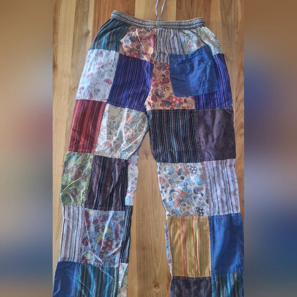 Kathmandu Womens Bohemian Patchwork Wide Leg Pants Xs Or Small Due To Stretch - Picture 8 of 11